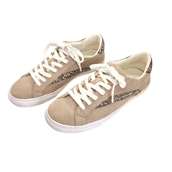 MADEWELL Sidewalk Low-Top Skate Glitter & Suede Sneakers Size W's 8, M's 6.5 - Picture 7 of 13